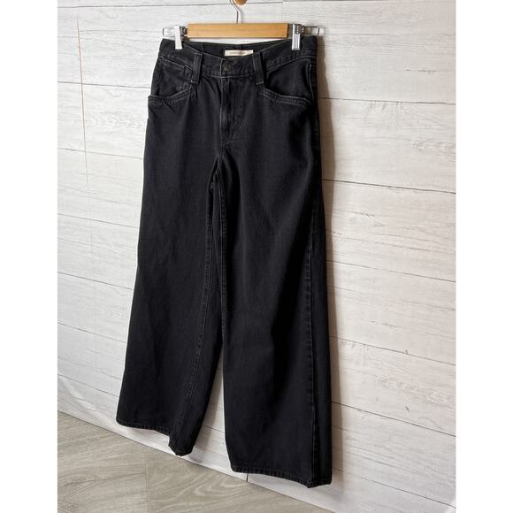 Levis Jeans Womens Size 27 Black '94 Baggy Wide Leg 100% Cotton Comfort - Picture 5 of 16